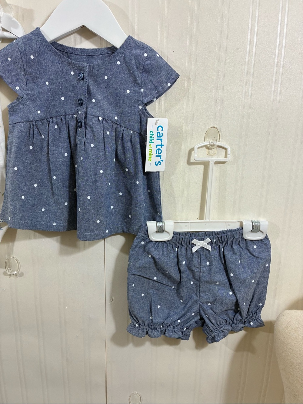 Carter's Blue Polka Dot Two-Piece Baby Outfit